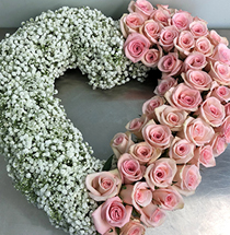 corazon de rosas dia de la madre fallecida